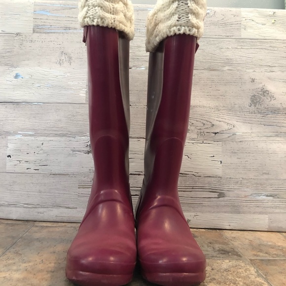 Hunter Shoes - Hunter tall rain boots-violet